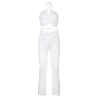 NO.3213 Cut-Out Halter Two-Piece Set