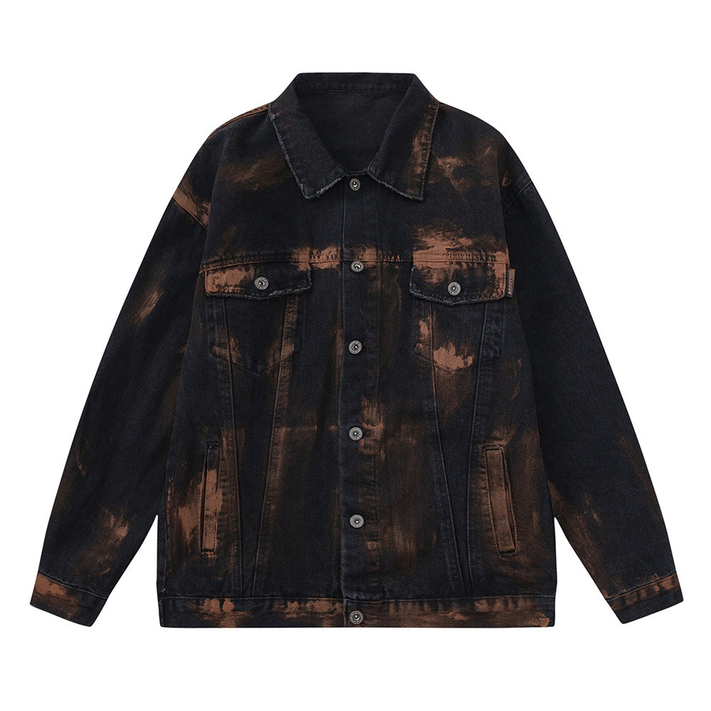 NO.1122 Distressed Button-Up Denim Jacket