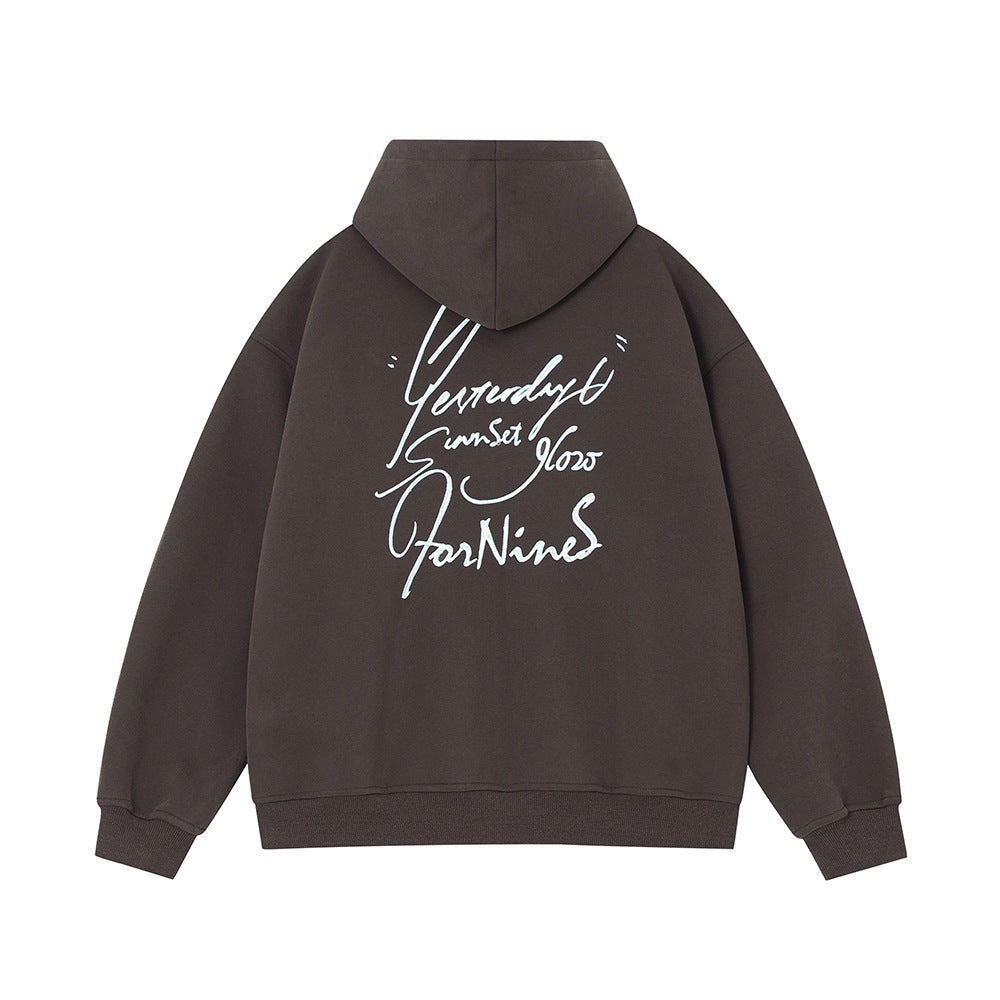 NO.4656 Zip-up Hoodie Hooded Cardigan