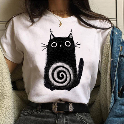 NO.3462 Illustrated Character Graphic T-Shirt