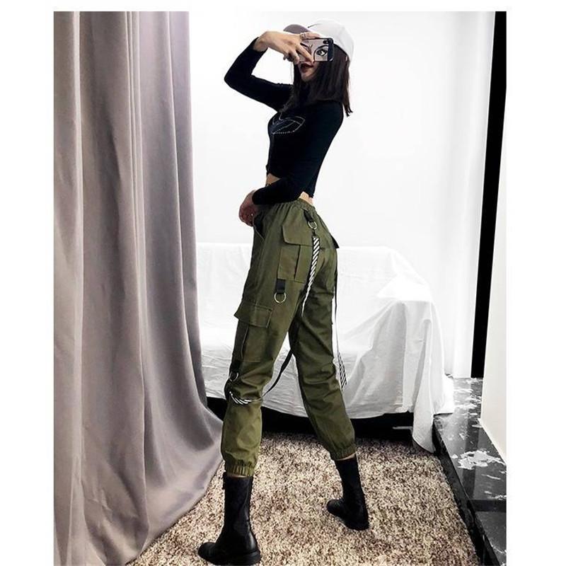 NO. 5582 Cargo black Jogger Trousers