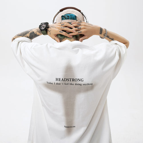 NO.3324 Headstrong Back Print T-Shirt