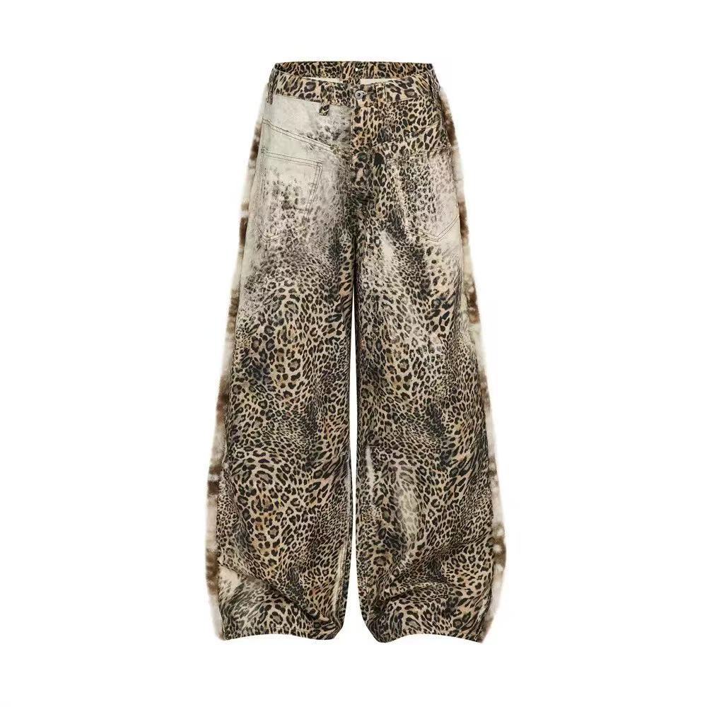 NO.5982 Leopard Wide-Leg Trousers