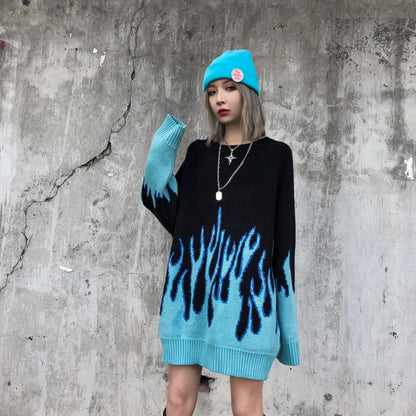 NO.9432 Flame Gradient Knit Sweater
