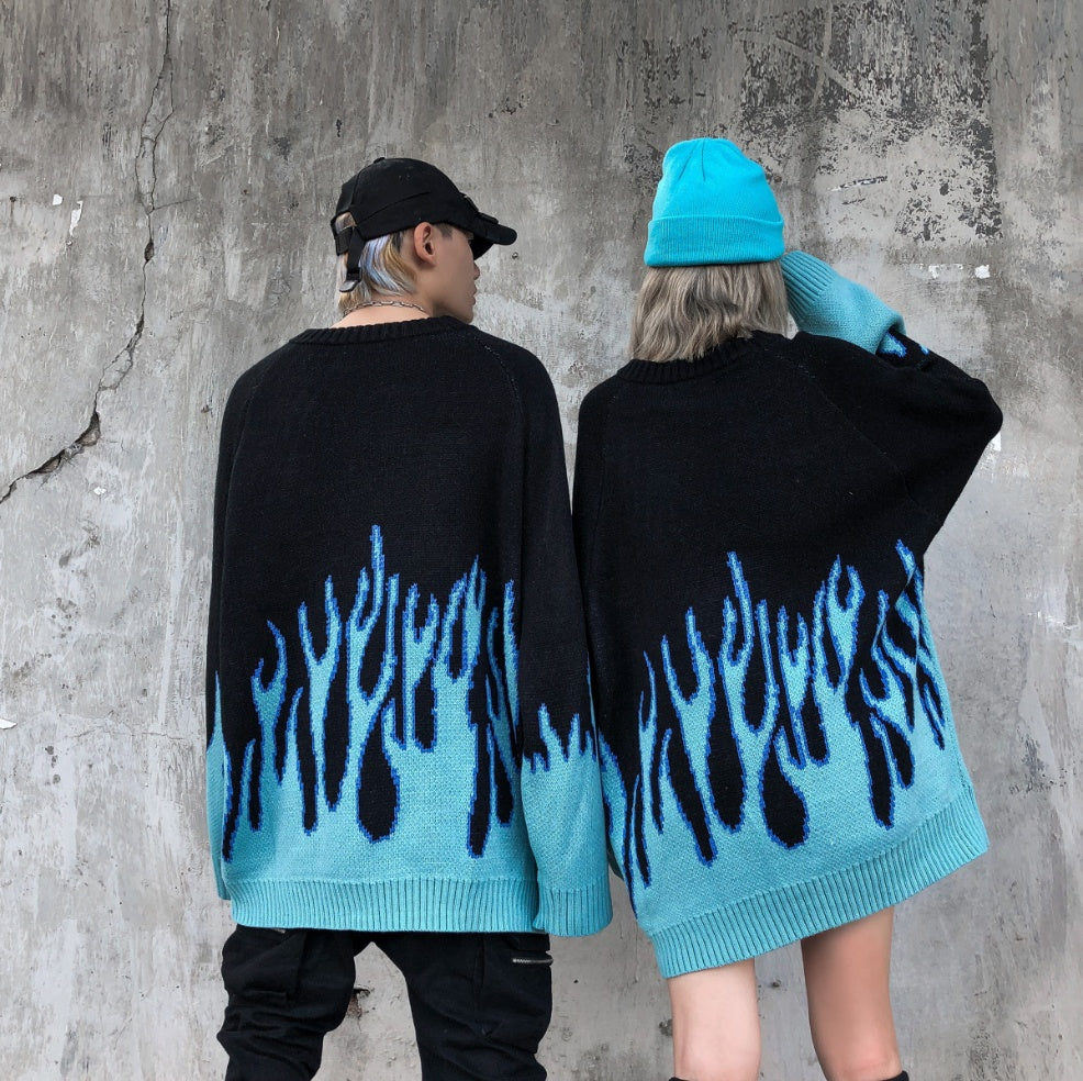 NO.9432 Flame Gradient Knit Sweater