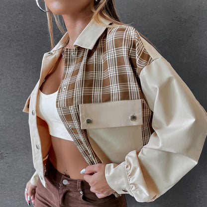 NO.8789 Plaid Detail Jacket