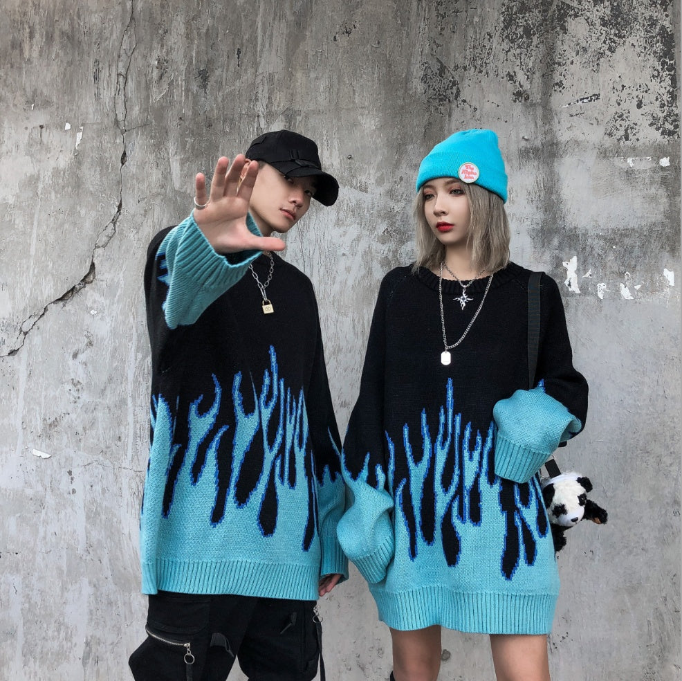 NO.9432 Flame Gradient Knit Sweater