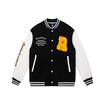 NO.5631 Colorblock Varsity Jacket
