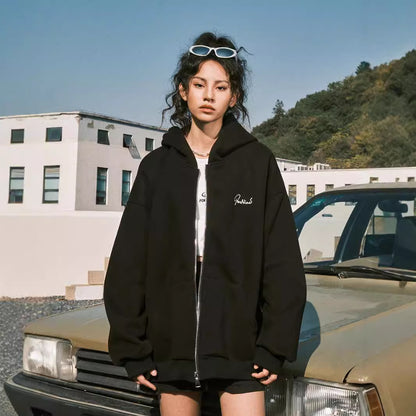 NO.4656 Zip-up Hoodie Hooded Cardigan