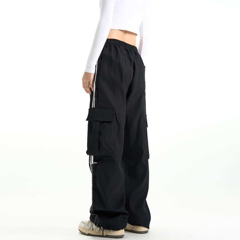 NO.1186 Burgundy Wide-Leg Track Pants