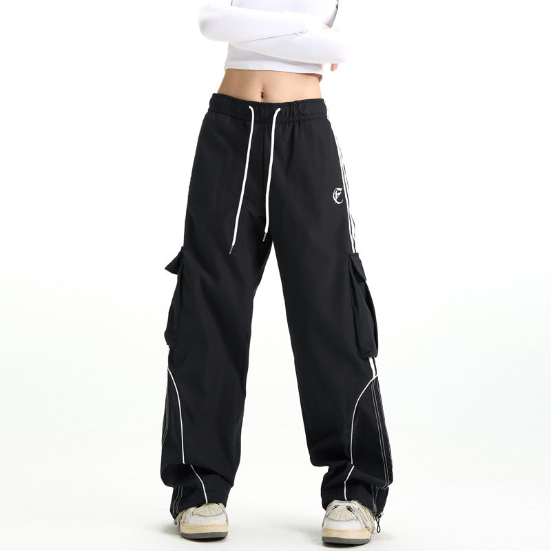 NO.1186 Burgundy Wide-Leg Track Pants