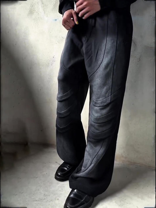 NO.6354 Relaxed Fit Washed Straight Pants