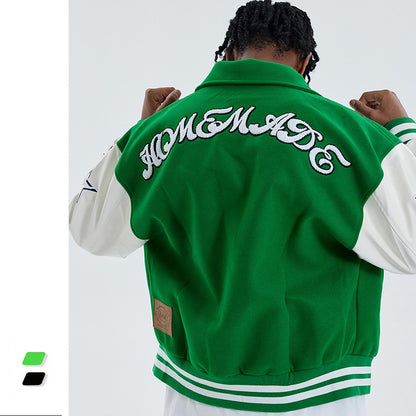 NO.6132 Star Detail Varsity Jacket
