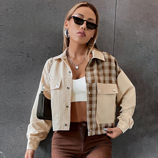 NO.8789 Plaid Detail Jacket