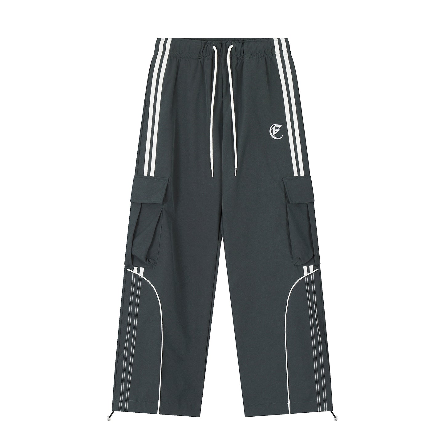 NO.1186 Burgundy Wide-Leg Track Pants