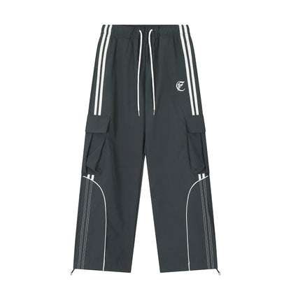 NO.1186 Burgundy Wide-Leg Track Pants