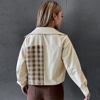 NO.8789 Plaid Detail Jacket