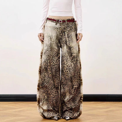 NO.5982 Leopard Wide-Leg Trousers