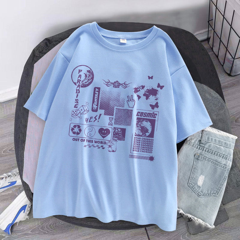NO.9923 Comics Casual Short Sleeves