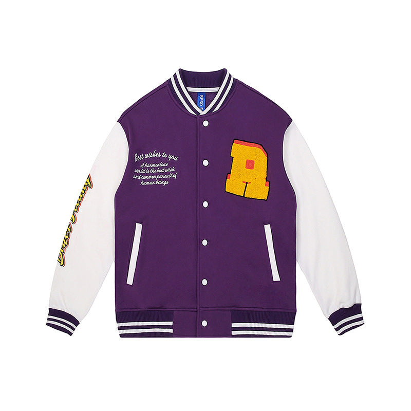 NO.5631 Colorblock Varsity Jacket