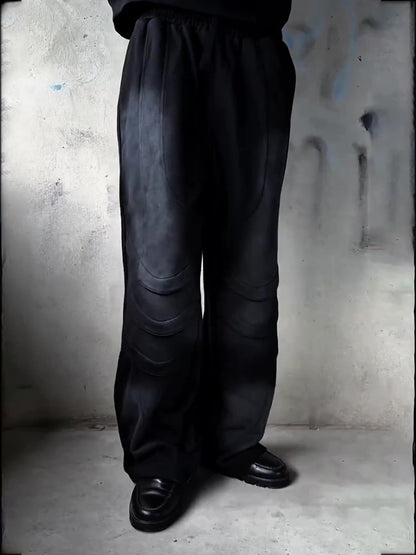 NO.6354 Relaxed Fit Washed Straight Pants