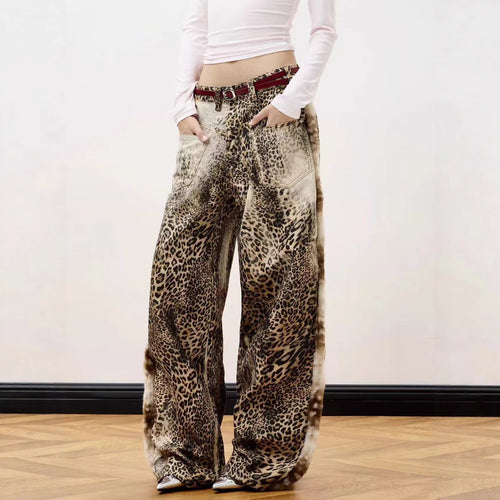 NO.5982 Leopard Wide-Leg Trousers