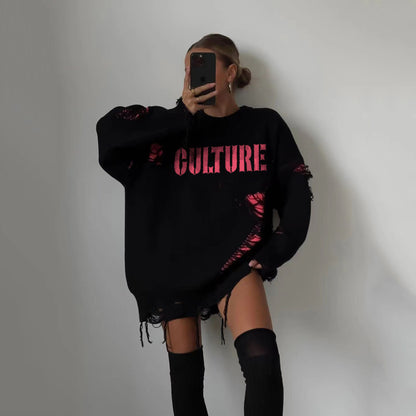 NO.3456 Oversized Graphic Sweatshirt