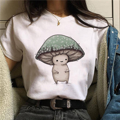 NO.3462 Illustrated Character Graphic T-Shirt