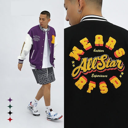 NO.5631 Colorblock Varsity Jacket