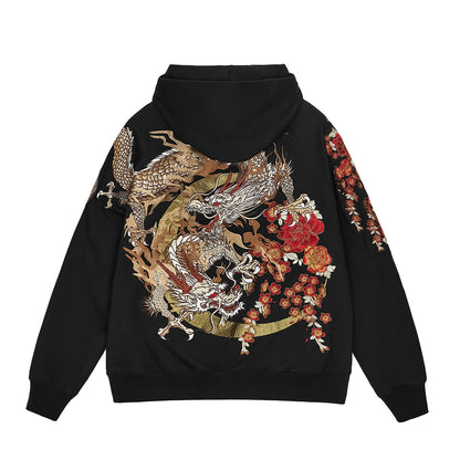NO.3254 Embroidered Hooded Cardigan