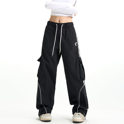 NO.1186 Burgundy Wide-Leg Track Pants