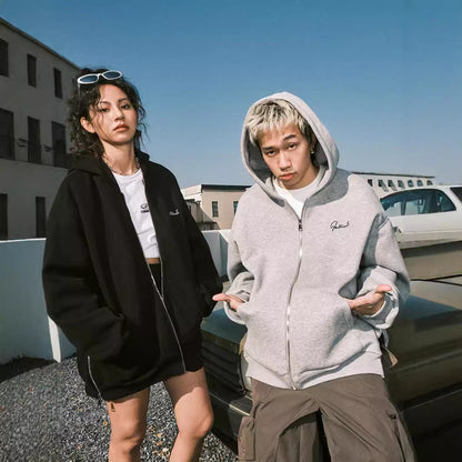 NO.4656 Zip-up Hoodie Hooded Cardigan