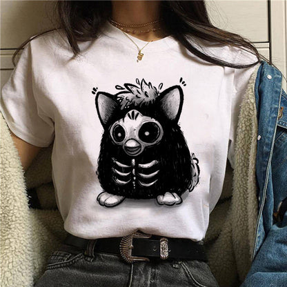 NO.3462 Illustrated Character Graphic T-Shirt