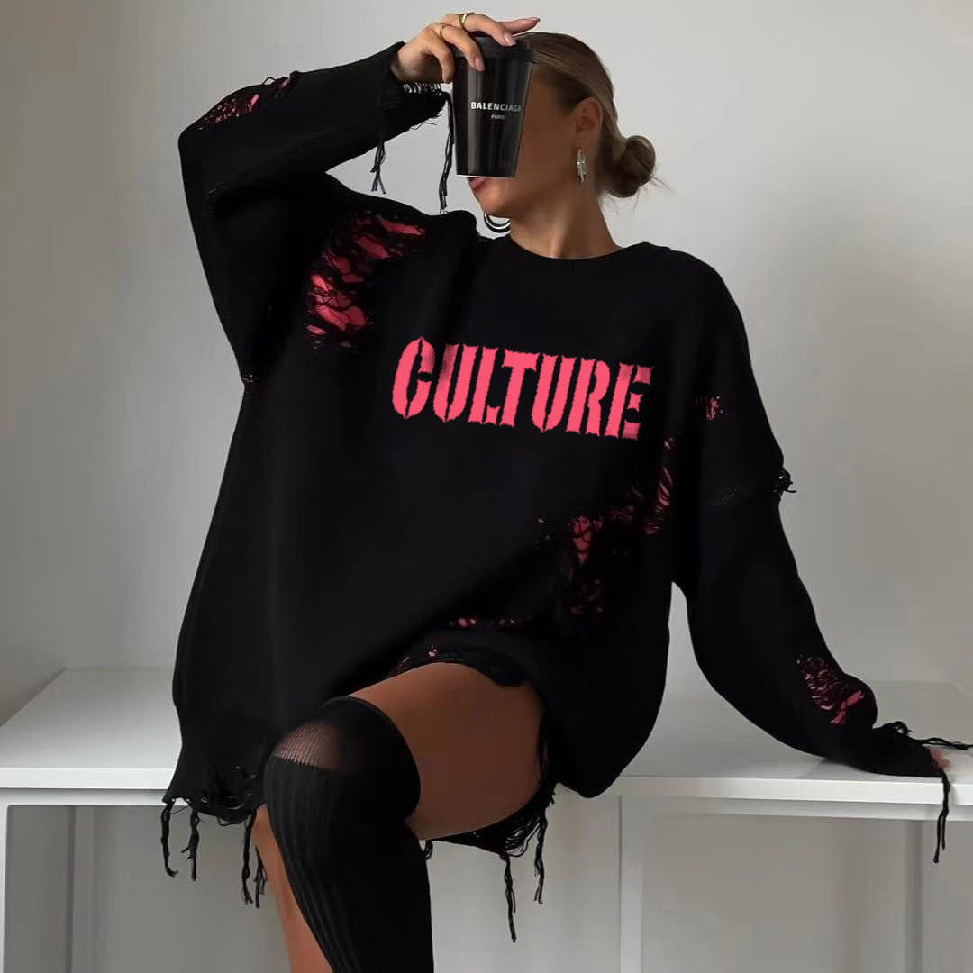 NO.3456 Oversized Graphic Sweatshirt