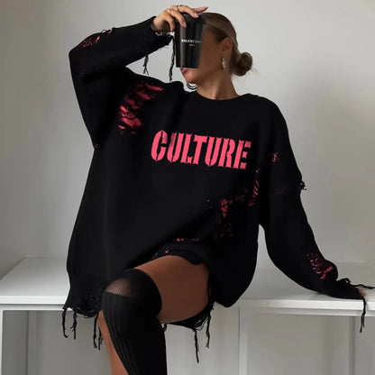 NO.3456 Oversized Graphic Sweatshirt
