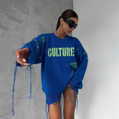 NO.3456 Oversized Graphic Sweatshirt