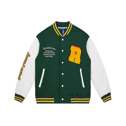 NO.5631 Colorblock Varsity Jacket