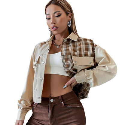 NO.8789 Plaid Detail Jacket