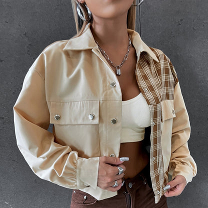 NO.8789 Plaid Detail Jacket