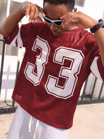 NO.4412 Mesh Sports Jersey T-shirt