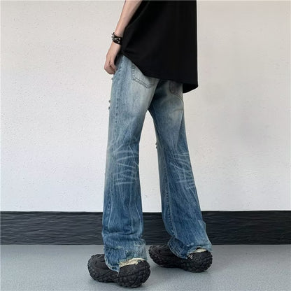 NO.2499 Faded Straight-Leg Jeans