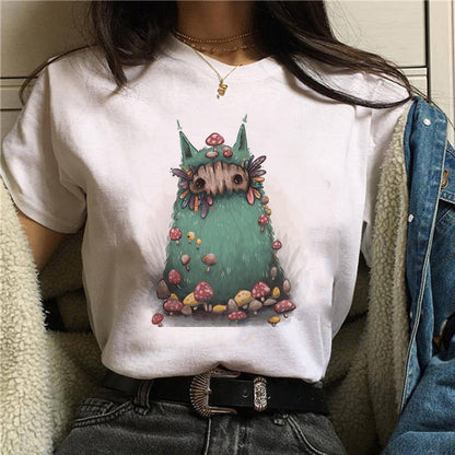 NO.3462 Illustrated Character Graphic T-Shirt
