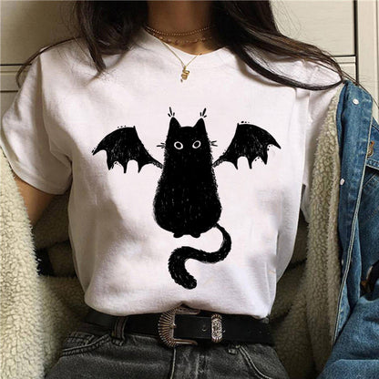 NO.3462 Illustrated Character Graphic T-Shirt