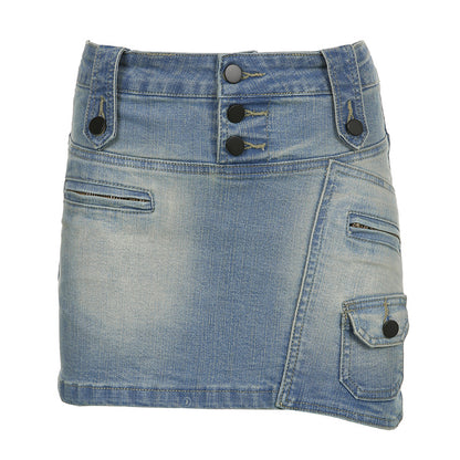 NO.4965 Classic Denim Mini Skirt