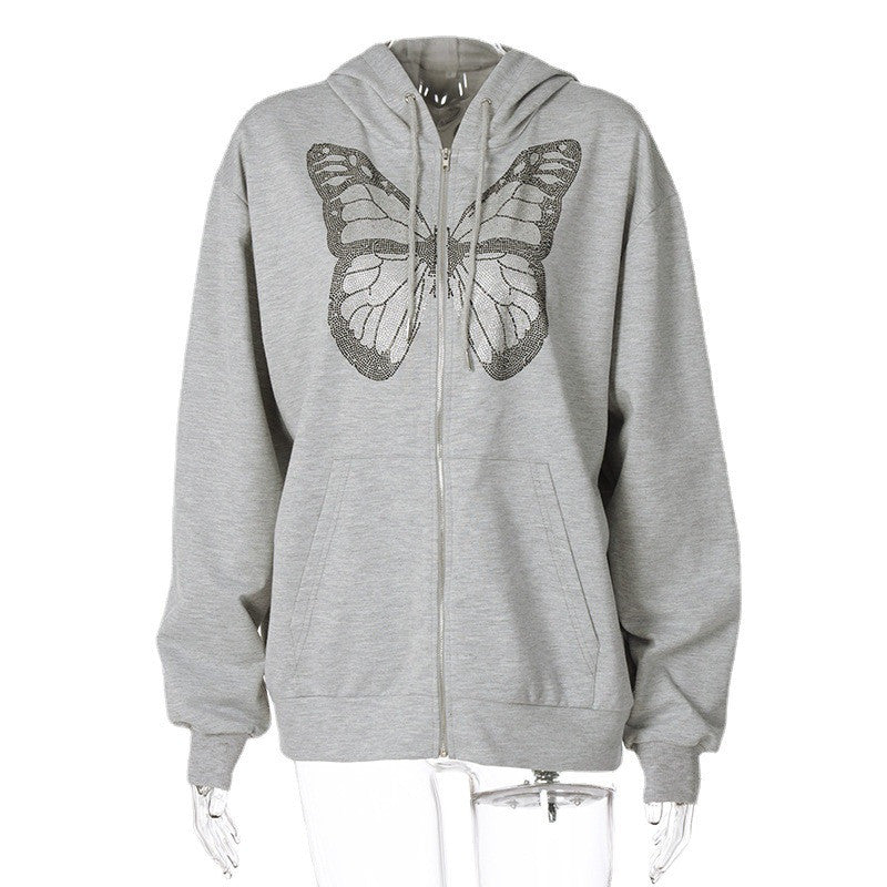NO.6249 Graphic Zip Hoodie