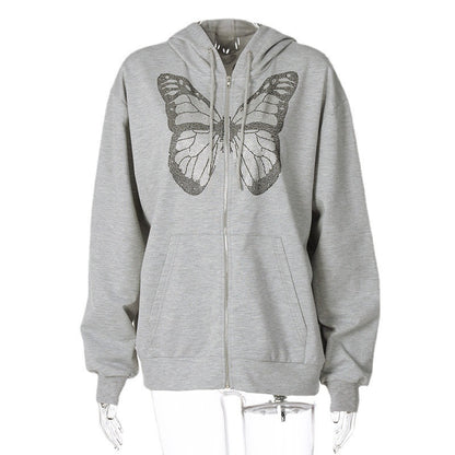NO.6249 Graphic Zip Hoodie